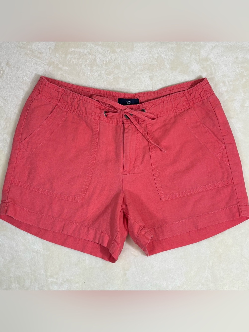 GAP Women’s Mid-Rise Soft Twill Pull-On Draw String Utility Shorts Size 0